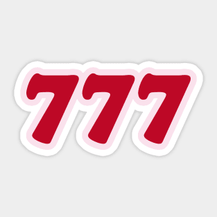 777 (Cherry red) Sticker
